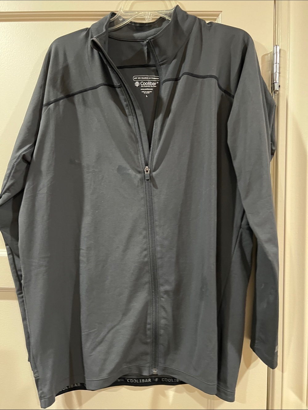 Coolibar Men's Dark Gray Lightweight Full-Zip Shirt Jacket